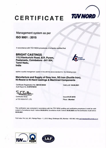 ISO 9001 2015 Certificate
