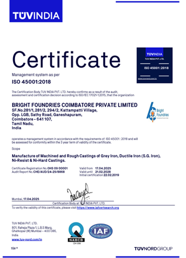 PED Certificate -Tuv Nord