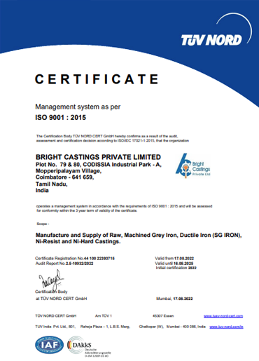 PED Certificate -Tuv Nord